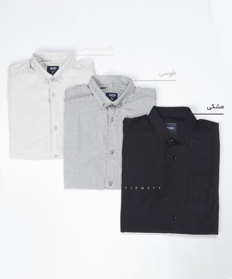 پیراهن آستین کوتاه مردانه ساده مجلسی 4402