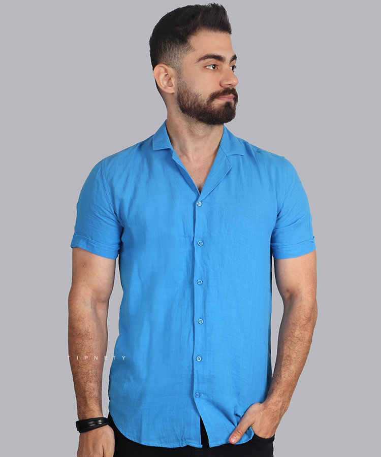 پیراهن یقه انگلیسی مردانه برند مراکش 1651