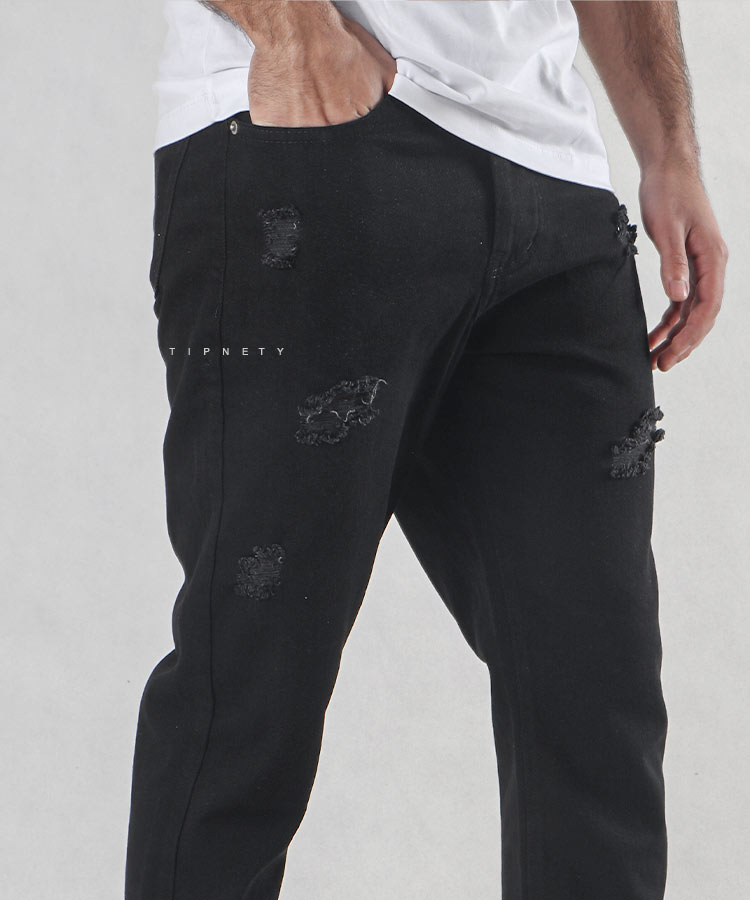                         مشکی شلوار جین مام فیت 0613  - تصویر 3