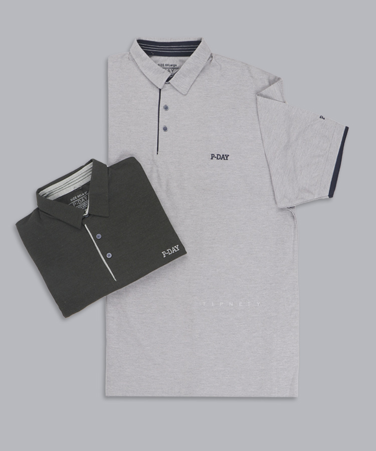 تیشرت یقه دار سایز بزرگ مردانه 5340