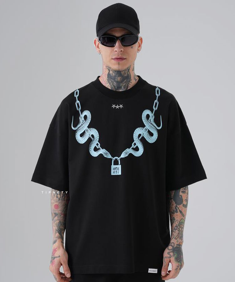                                                     مشکی سفید شکلاتی تیشرت لش 1787  - تصویر 3