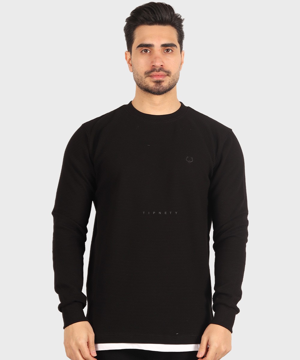                                                         لجنی سورمه ای نوک مدادی مشکی شیری کرم تیره پاییزه تیشرت 5632  - تصویر 6