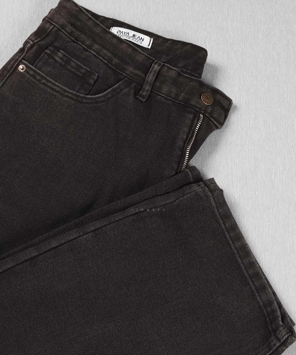 شلوار جین بگ مردانه ذغالی و ساده 0850