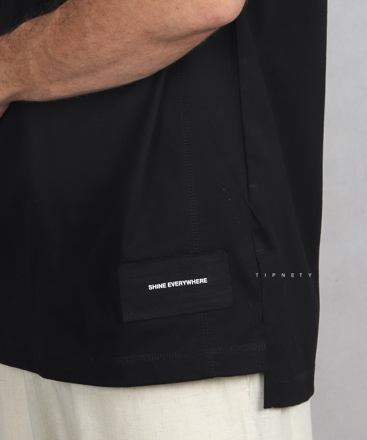                                           مشکی سفید تیشرت لش 1316  - تصویر 3