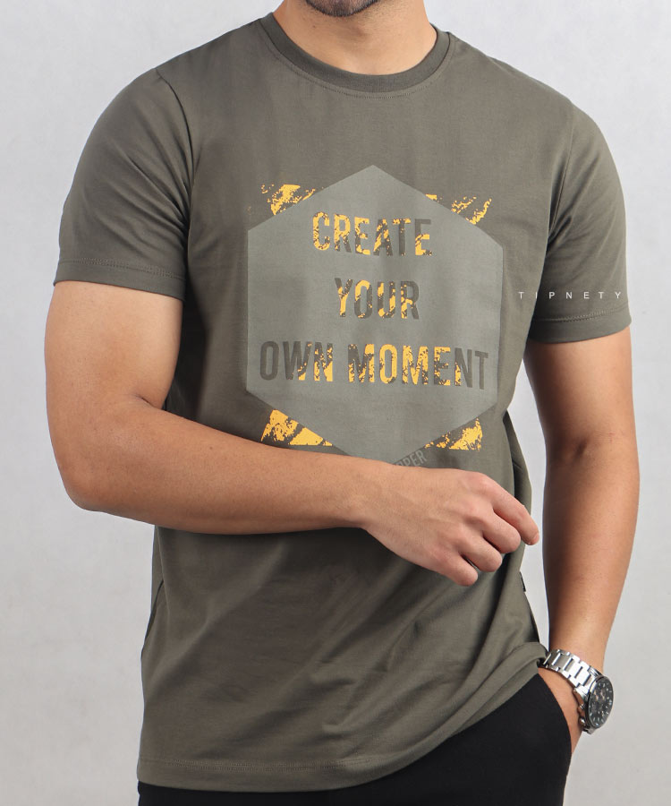                                                                                                                                                                                                 لجنی قرمز زرد سورمه ای مشکی تیشرت چاپی 1611  - تصویر 5