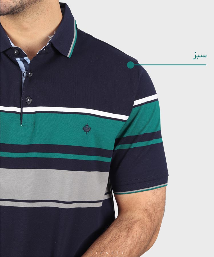                                         سبز زرد قرمز آبی تیشرت یقه دار 7831  - تصویر 6