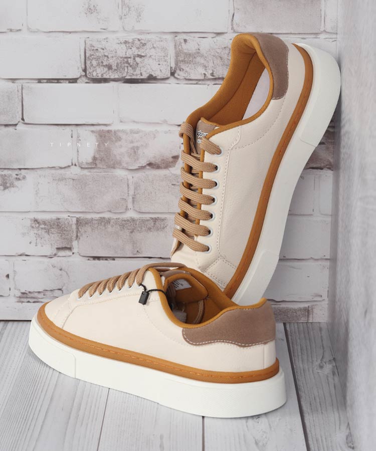                                 سورمه ای کرم سبز کفش روزمره (کتانی) 0332  - تصویر 5