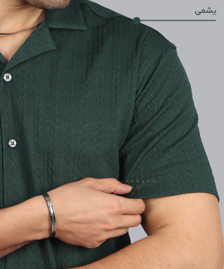                                                                                                                                   یشمی شتری شیری مشکی پیراهن یقه انگلیسی 0335  - تصویر 5