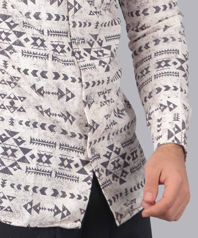                                 بنفش پیراهن یقه انگلیسی 0130  - تصویر 3