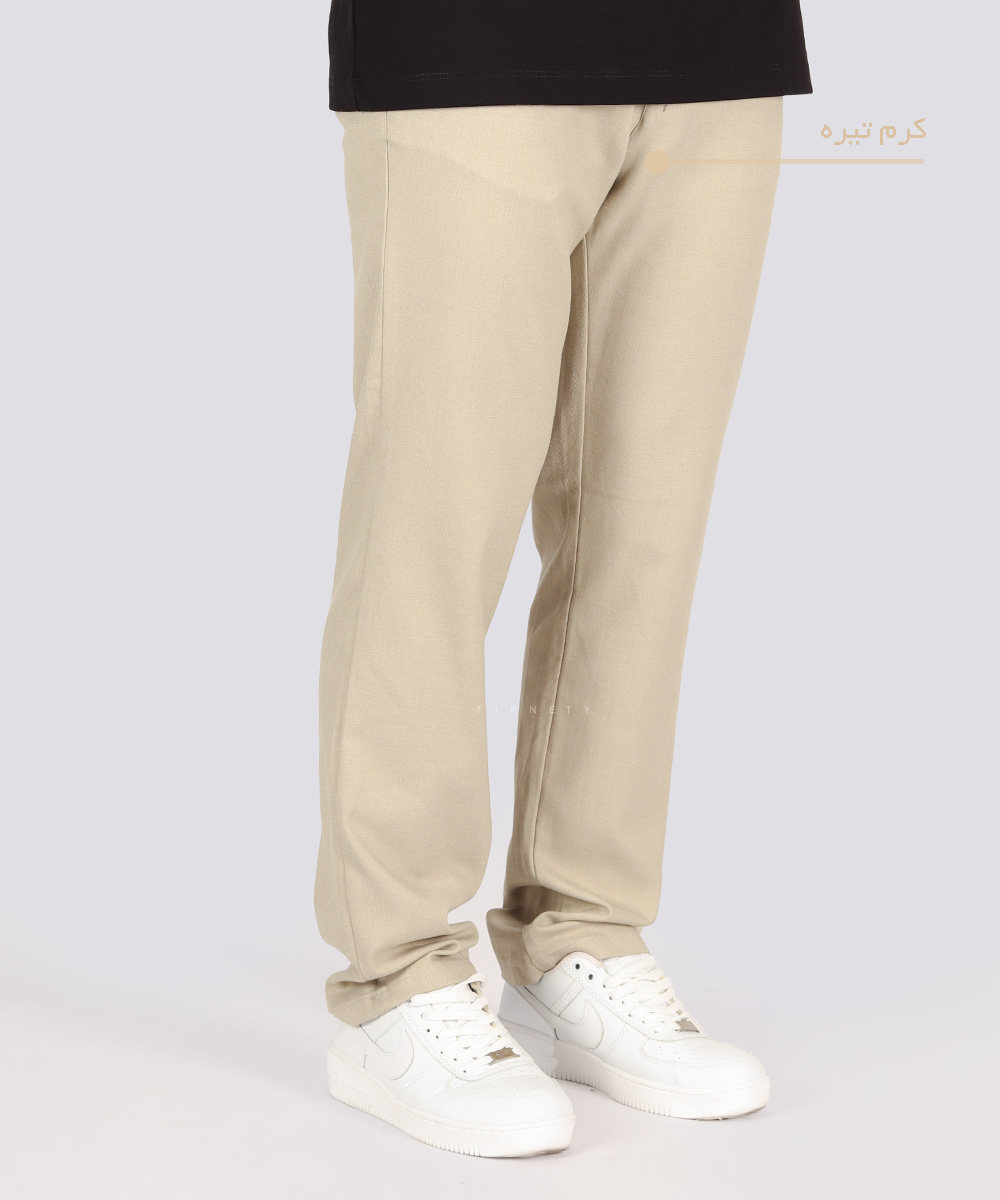                                     ذغالی کرم تیره صدری زیتونی طوسی تیره شلوار پارچه ای اسلش 0140  - تصویر 11