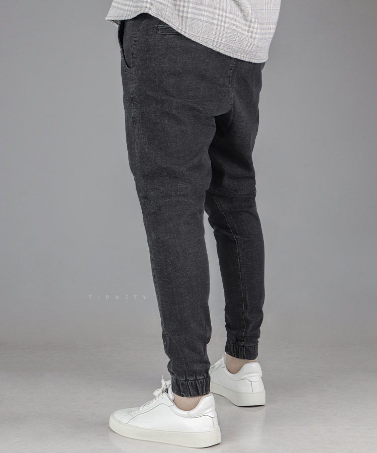 شلوار جین اسلش مردانه ذغالی 1155