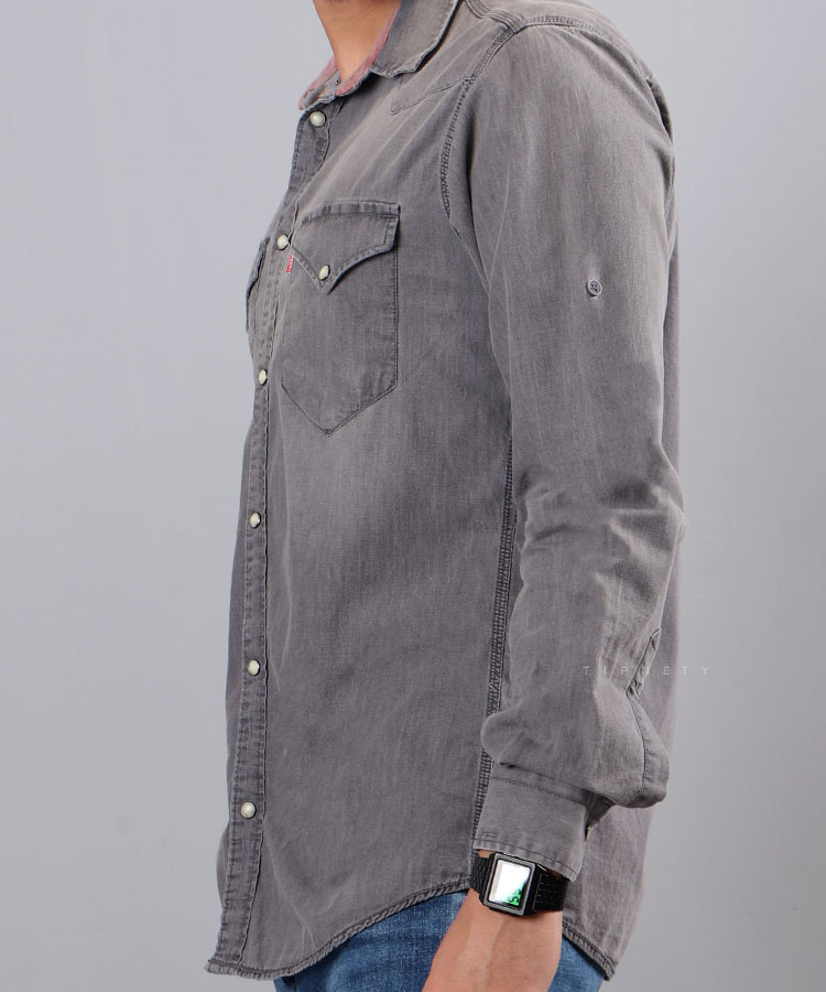 پیراهن مردانه آستین بلند جین 0741