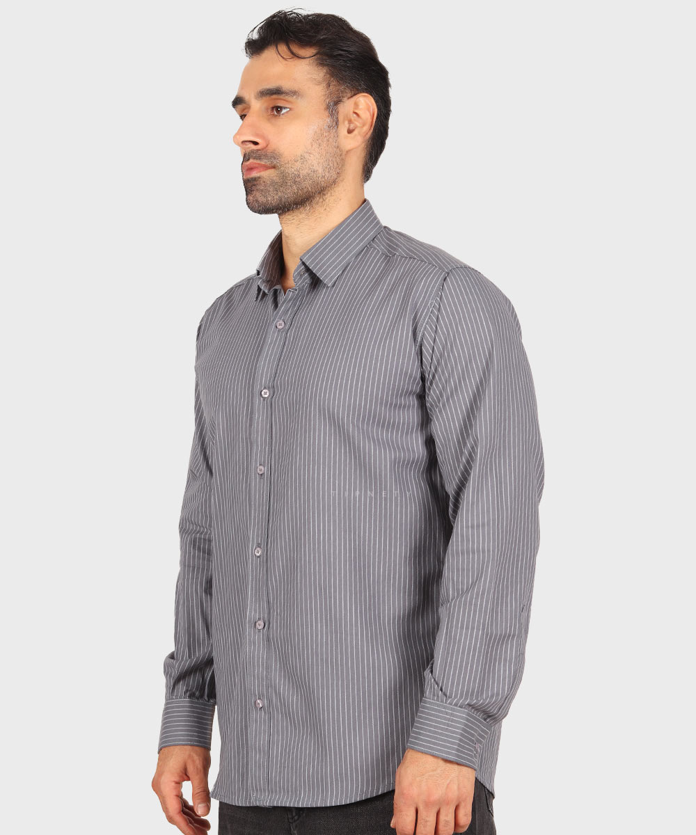                               طوسی دودی سفید آبی روشن پیراهن آستین بلند فیت 0346  - تصویر 11