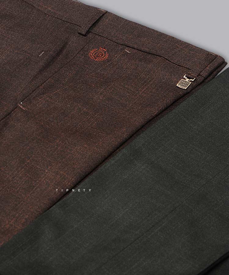 شلوار پارچه ای مردانه راسته طرح دار 0270