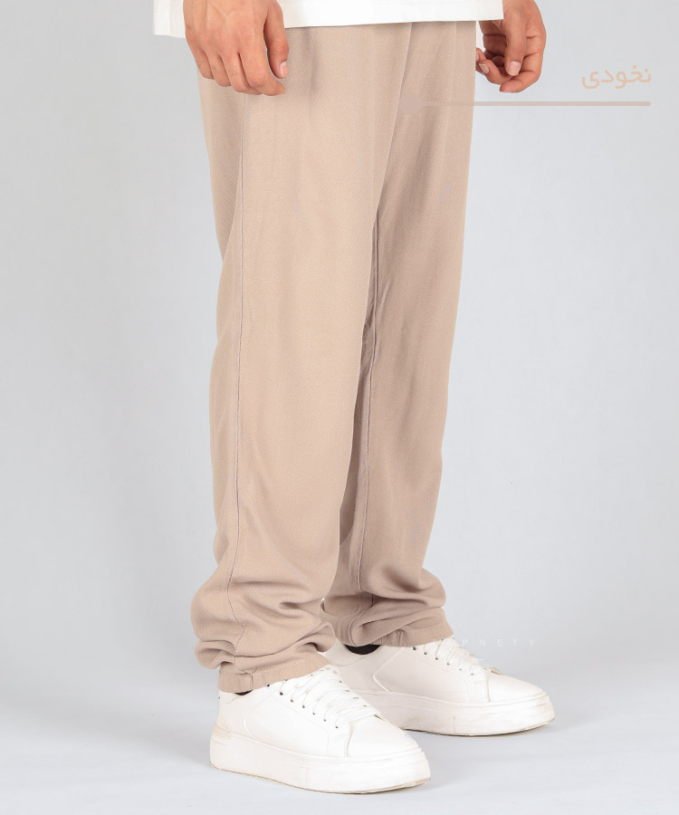                 نخودی مشکی کرم تیره شلوار پارچه ای لینن 1330  - تصویر 7