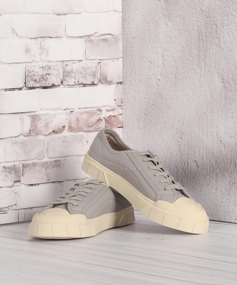 کفش ونس اسپرت طوسی و کرم 7965