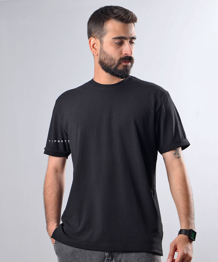             مشکی سبز تیشرت بیسیک 1155  - تصویر 3