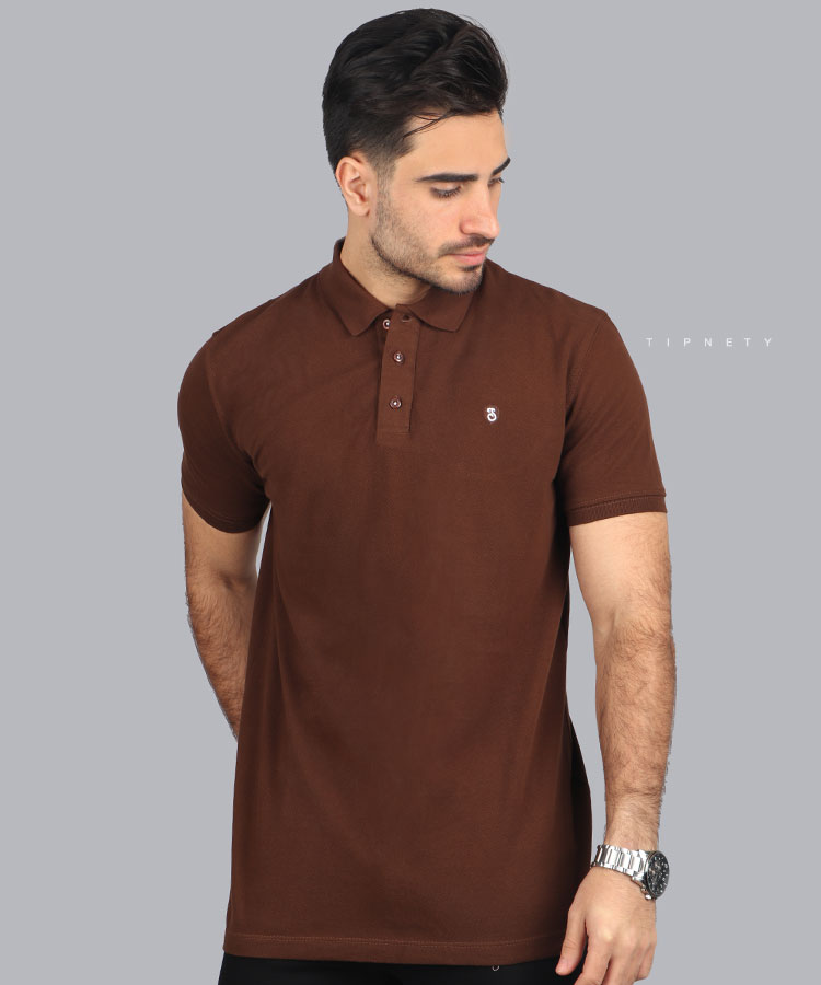 تیشرت یقه دار ساده مردانه 1477