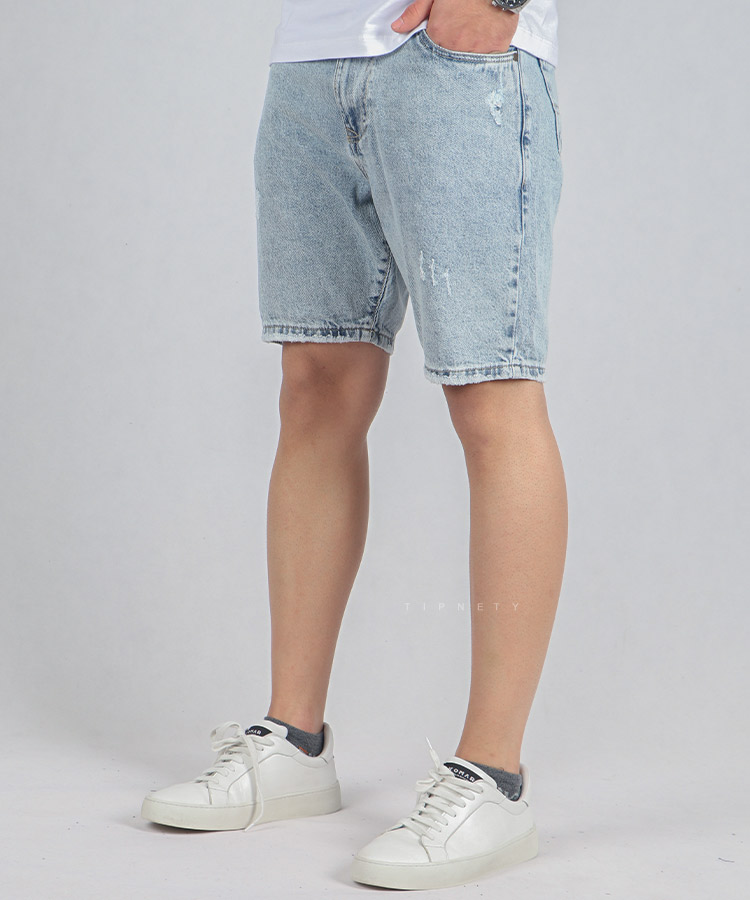                                                                                                                                                   ذغالی طوسی آبی روشن آبی چرک آبی یخی تینت راحتی شلوارک 5260  - تصویر 3