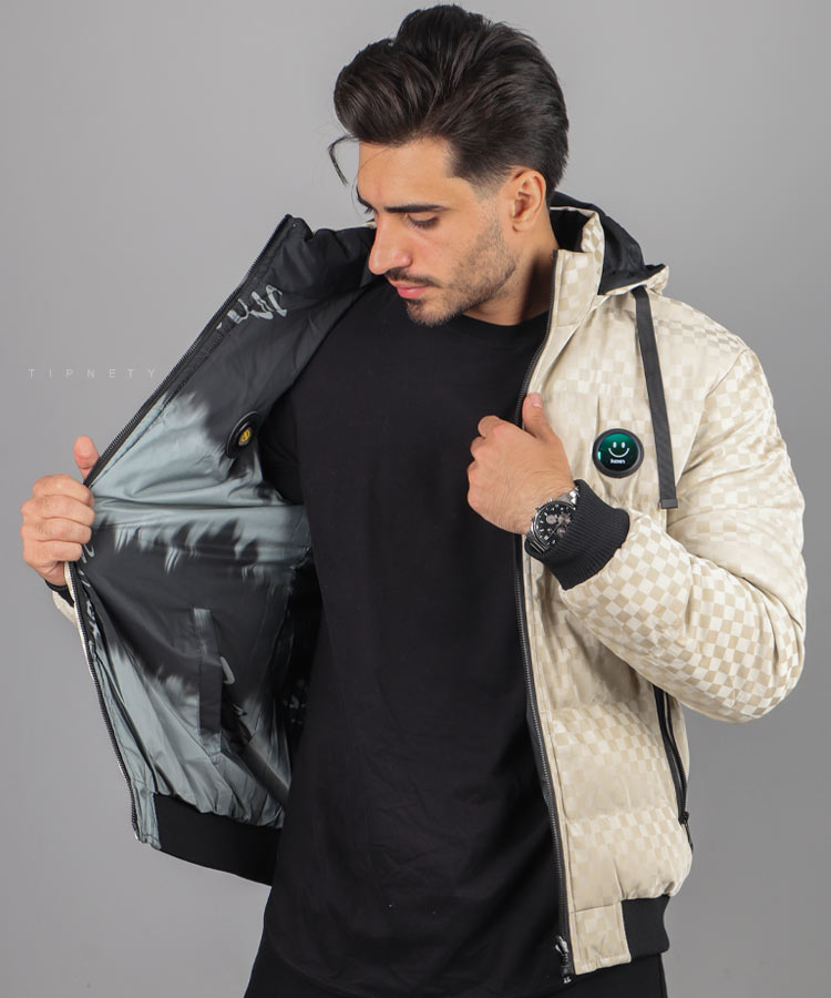                                                                                                                                                                           کرم طوسی مشکی سبز زمستانه کاپشن 0116  - تصویر 19