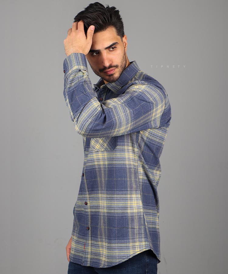 پیراهن مردانه پشمی و چهارخانه پاییزه 0781