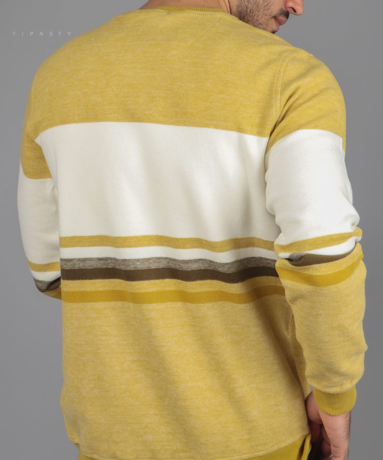                                                                                         لجنی خردلی قرمز پاییزه پلیور 5238  - تصویر 7