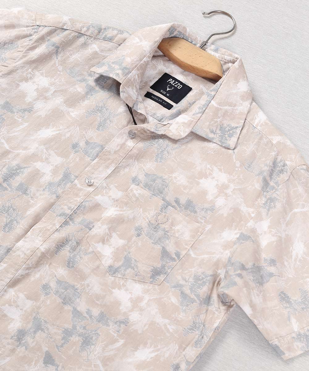 آبی پیراهن آستین کوتاه کلاسیک 5525  - تصویر 2