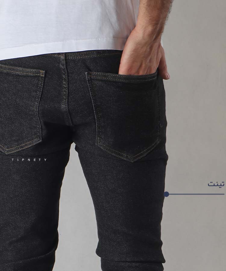                                                                                                               مشکی ذغالی تینت سورمه ای شلوار جین اسکینی 3819  - تصویر 7