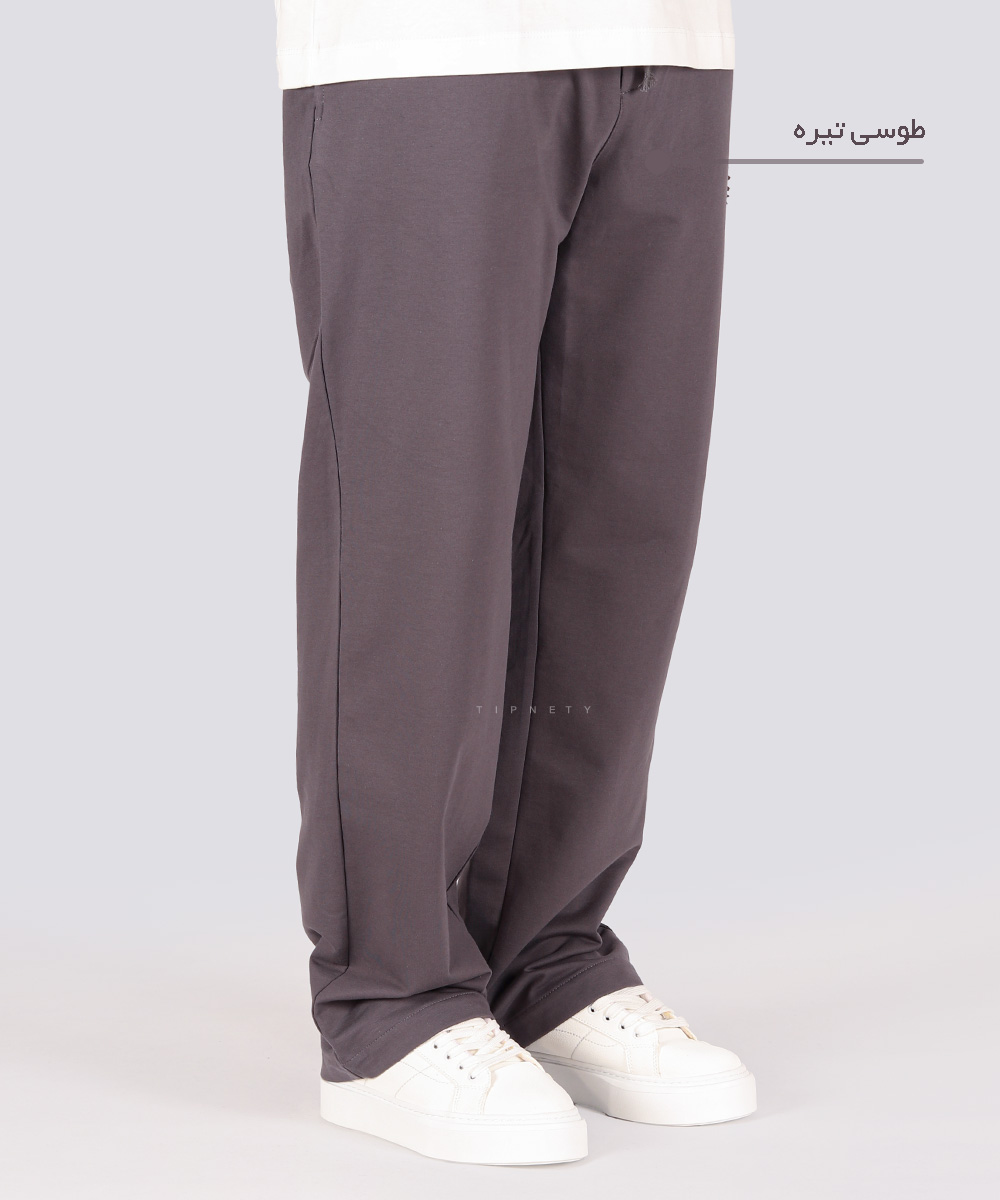       طوسی تیره مشکی شلوار پارچه ای اسلش 1694  - تصویر 4