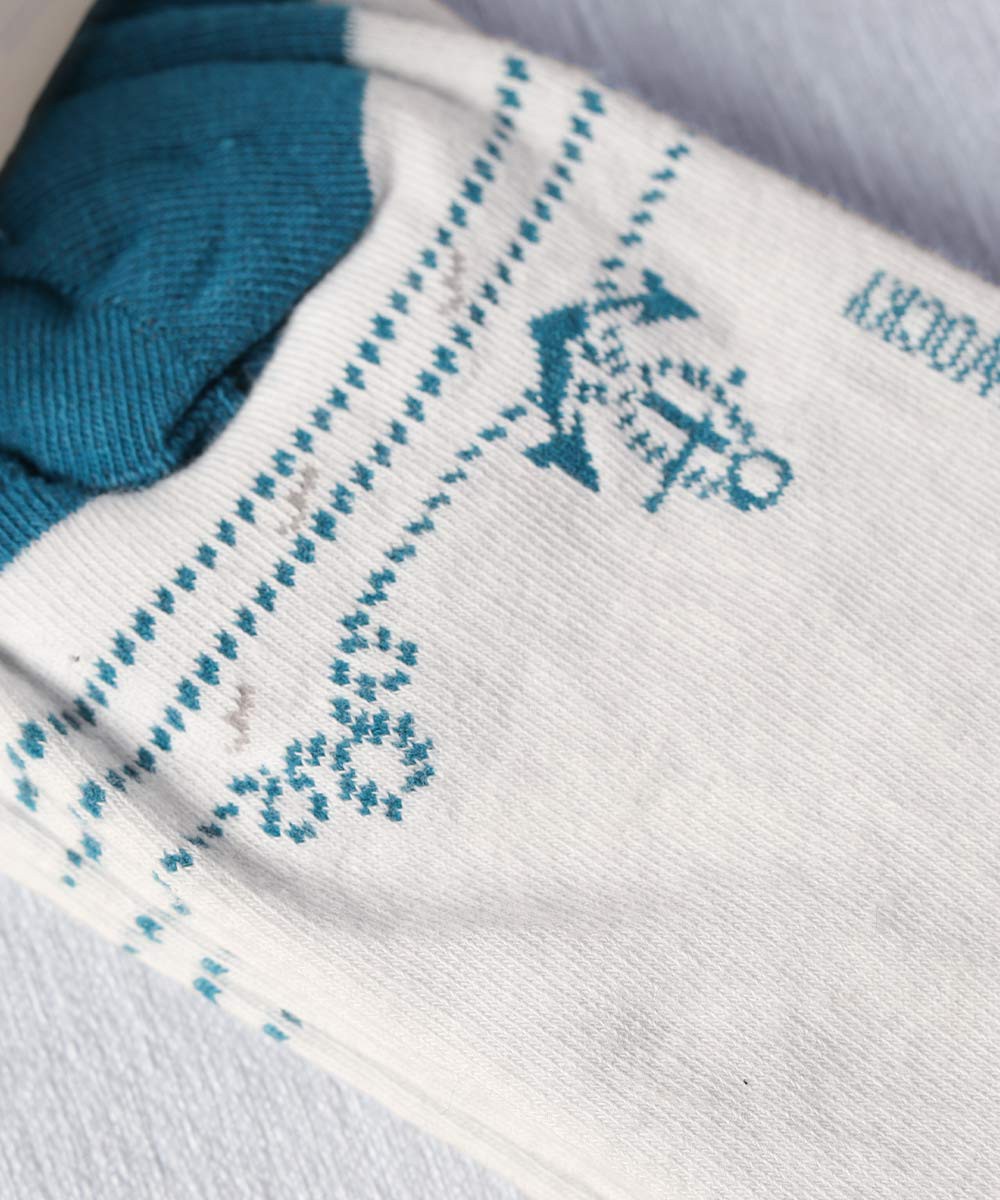 سفید جوراب ساق بلند 1039  - تصویر 3