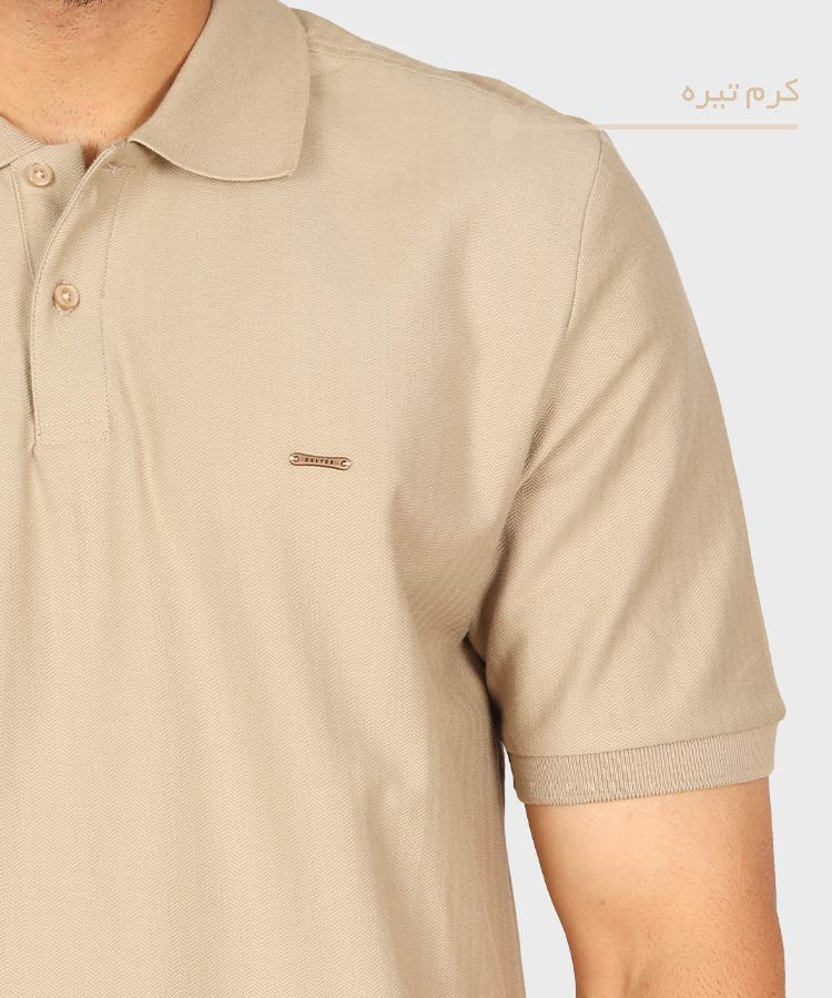       تیره         تیره   سبز کرم کرم تیره تیشرت یقه دار 0593  - تصویر 6