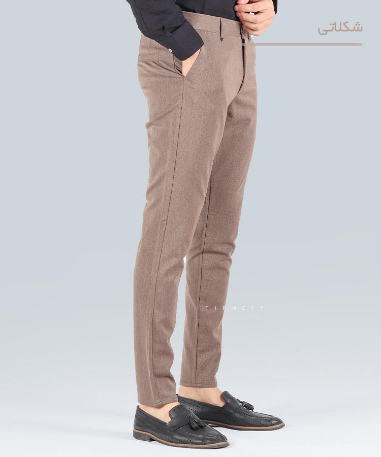                                     سبز شکلاتی طوسی سورمه ای مشکی شلوار پارچه ای فیت 5729  - تصویر 3