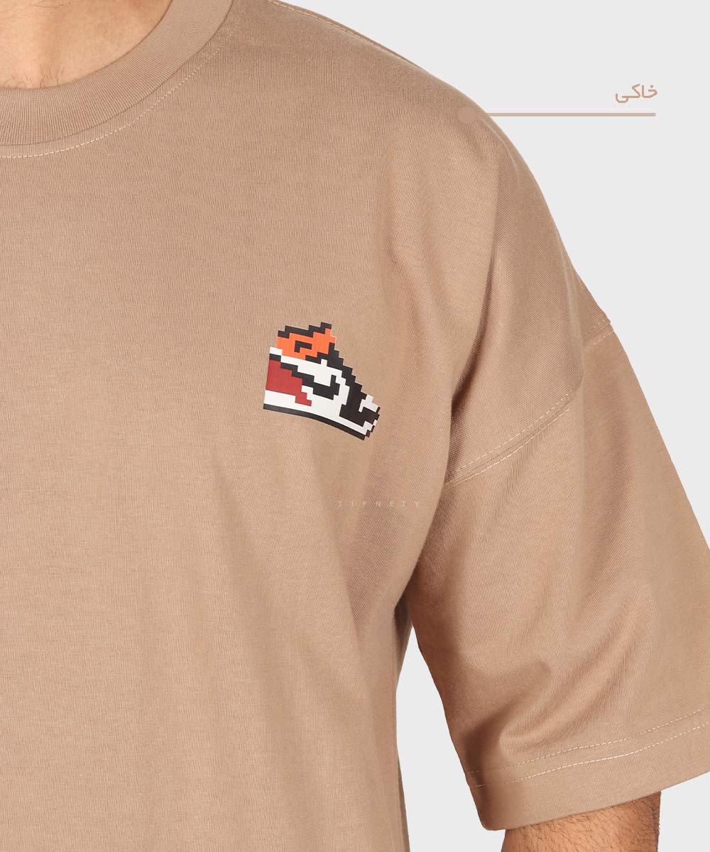 صورتی آبی روشن خاکی سفید تیشرت لش 6210  - تصویر 7