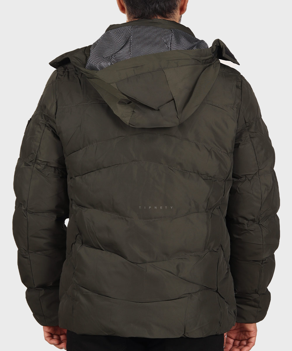                 سورمه ای سبز مشکی زمستانه کاپشن 7059  - تصویر 9