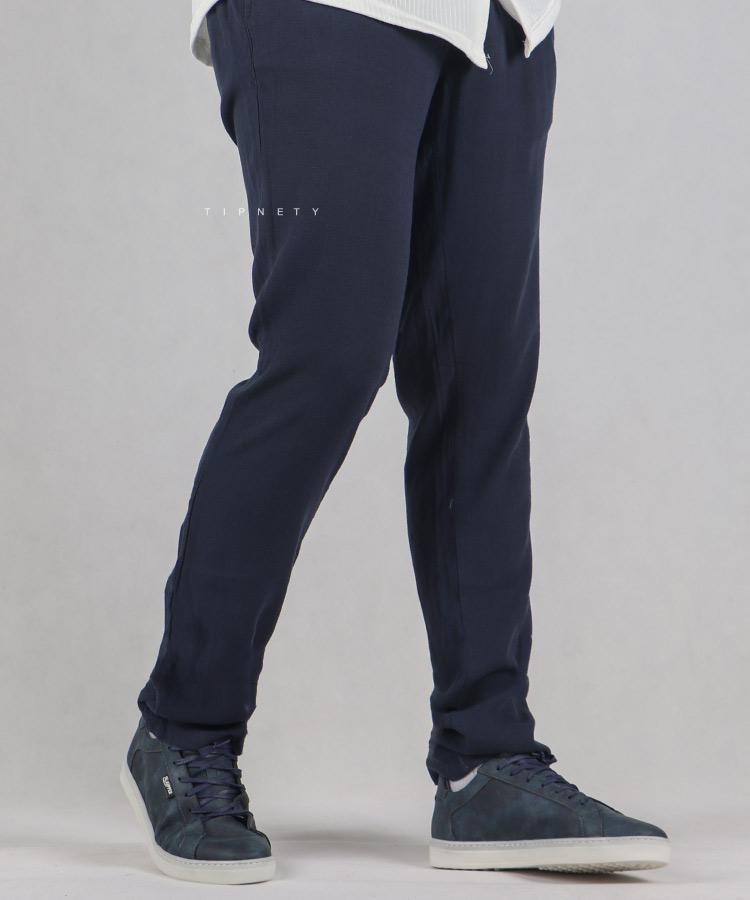 شلوار لینن مردانه سورمه ای ساده 0062 شلوار لینن مردانه سورمه ای ساده 0062