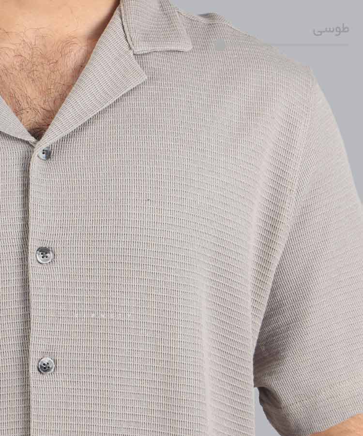                                                                 سفید مشکی طوسی پیراهن یقه انگلیسی 1162  - تصویر 7