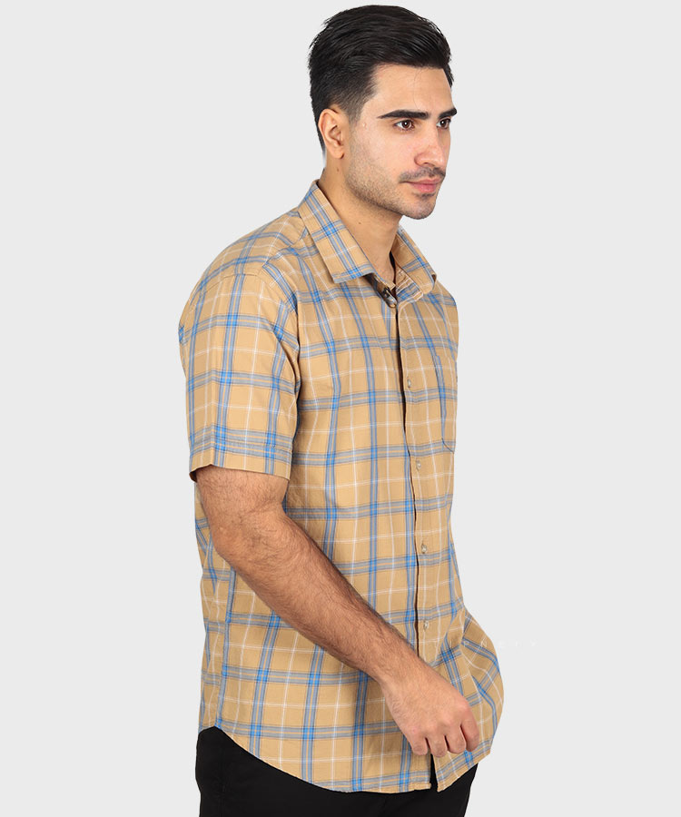         نسکافه ای پیراهن آستین کوتاه کلاسیک 0931  - تصویر 4