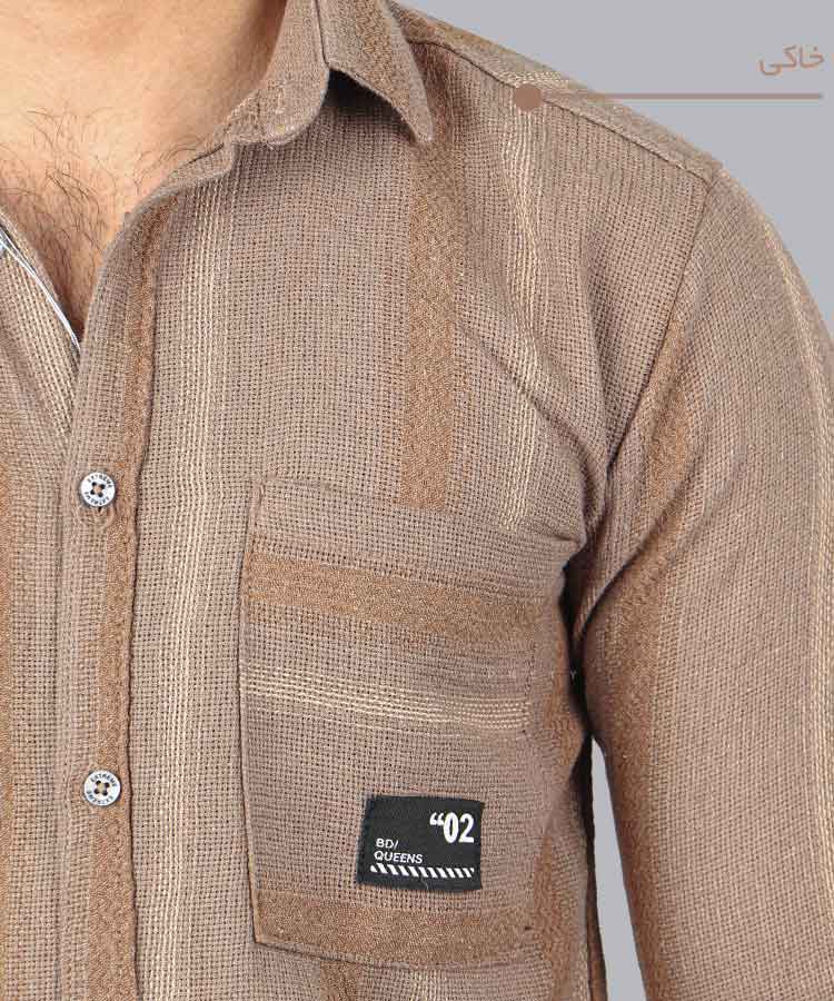                                                                                                       خاکی شکلاتی طوسی نسکافه ای سورمه ای پیراهن آستین بلند فیت 0126  - تصویر 8