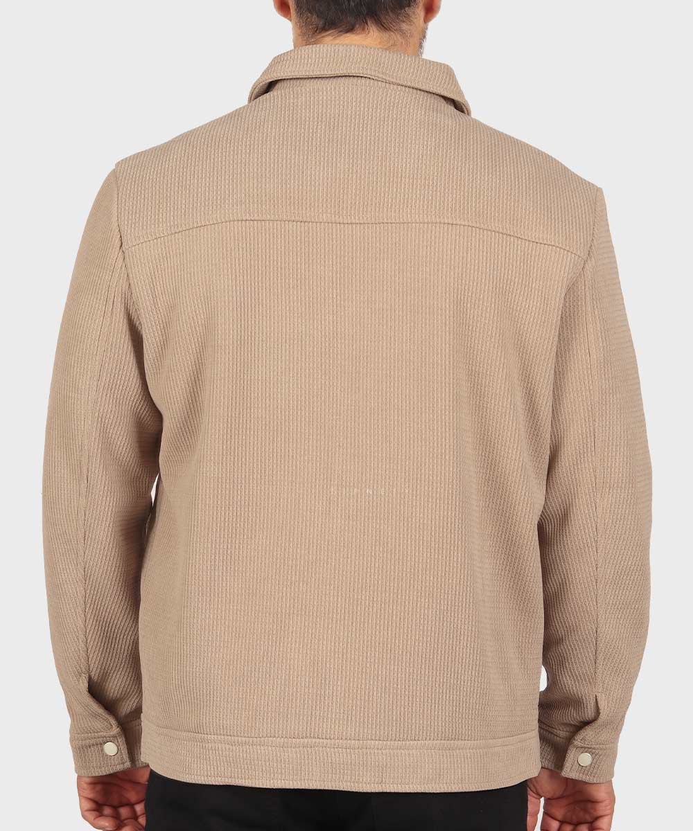                                         خاکی طوسی صدری زمستانه کت کتان 2603  - تصویر 11