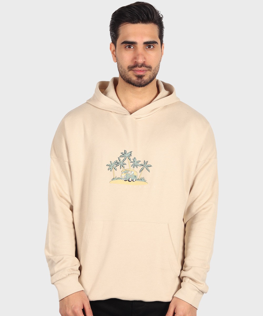 هودی کرم طرحدار فری سایز 1461