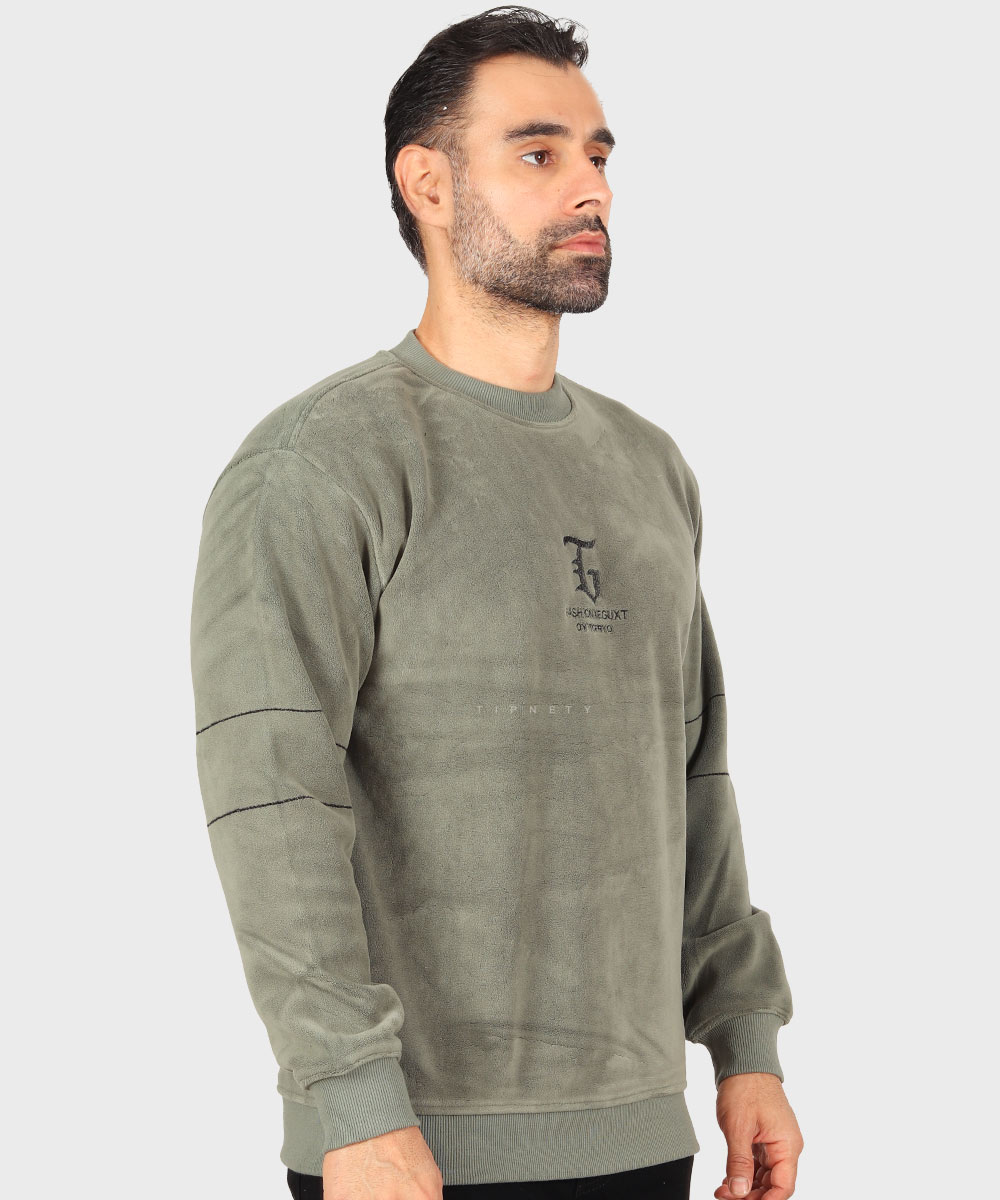                                     دودی شیری مشکی شکلاتی سبز پاییزه پلیور 9979  - تصویر 13