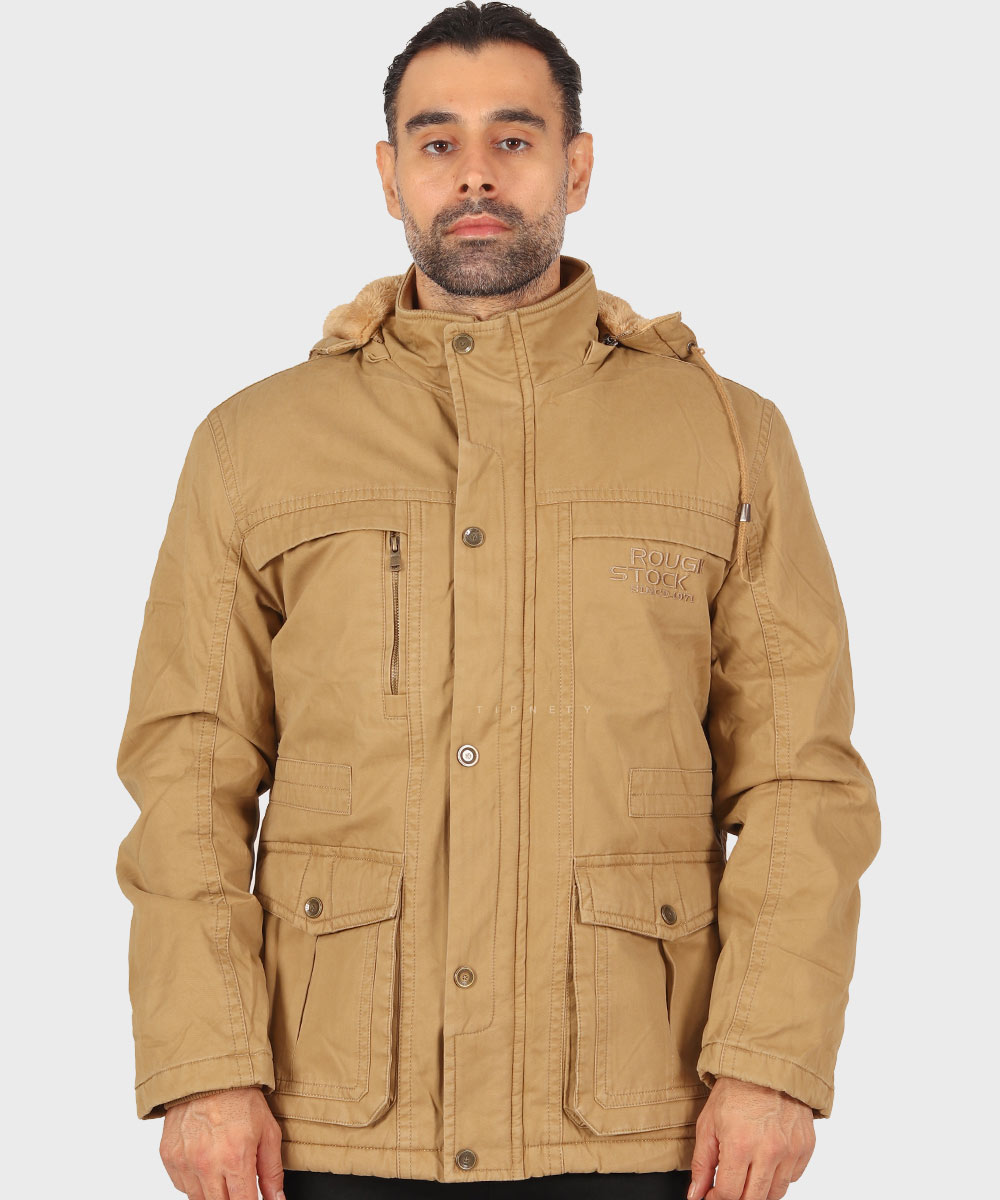                         مشکی لجنی شتری زمستانه کت کتان 8815  - تصویر 5