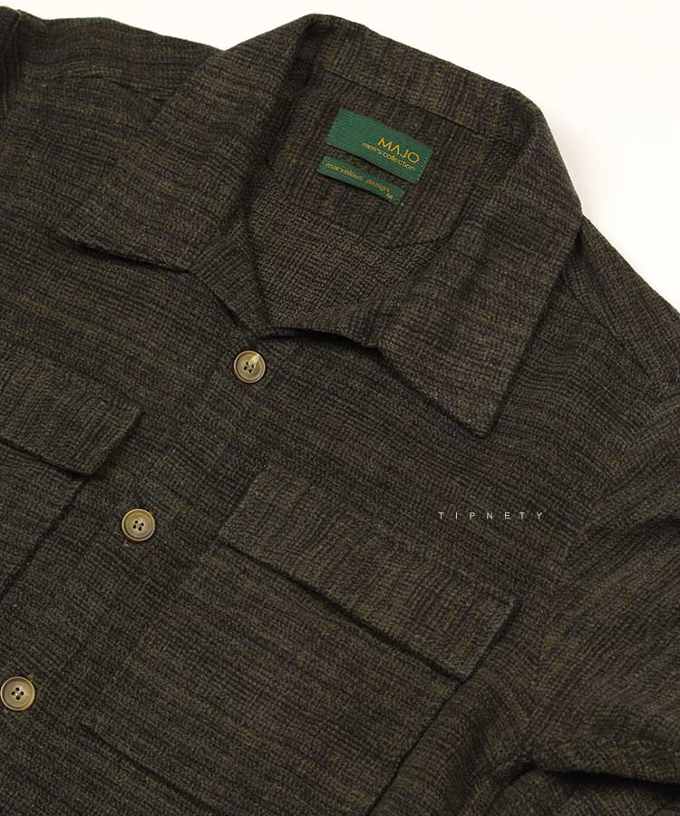 پیراهن مردانه پشمی و دو جیب پاییزه 4022