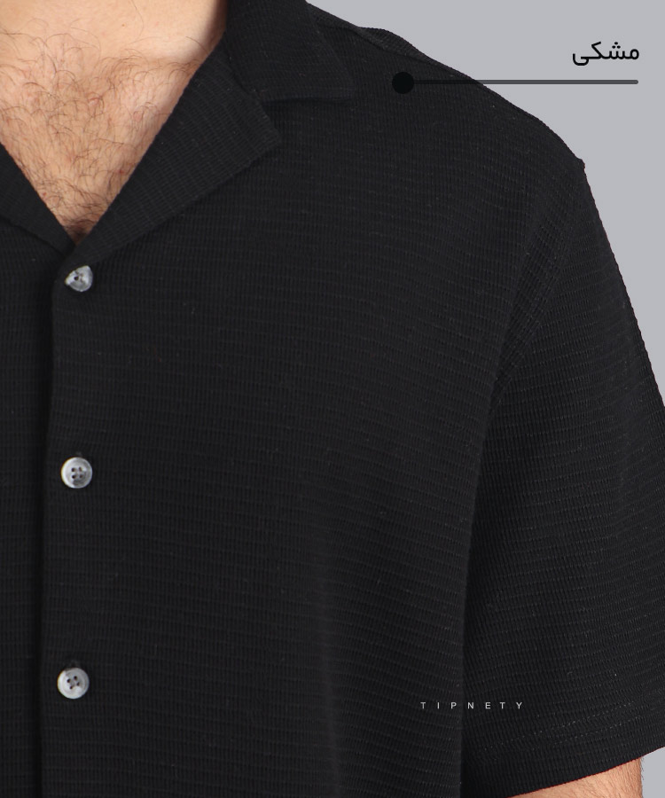                                                                 سفید مشکی طوسی پیراهن یقه انگلیسی 1162  - تصویر 6