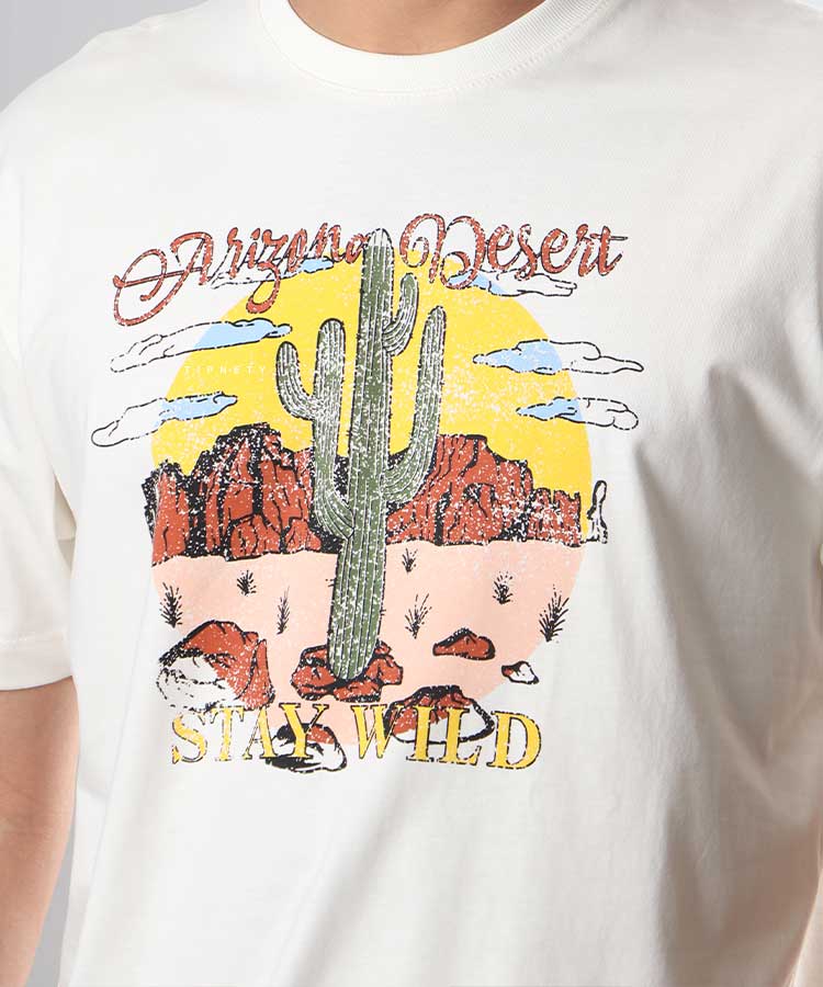               سفید خردلی تیشرت چاپی 1976  - تصویر 2