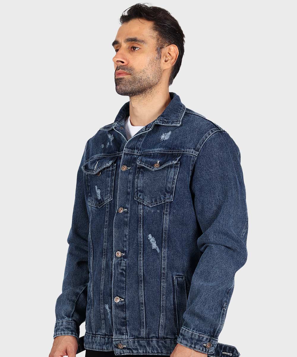                 آبی تیره زمستانه کت جین 0211  - تصویر 6