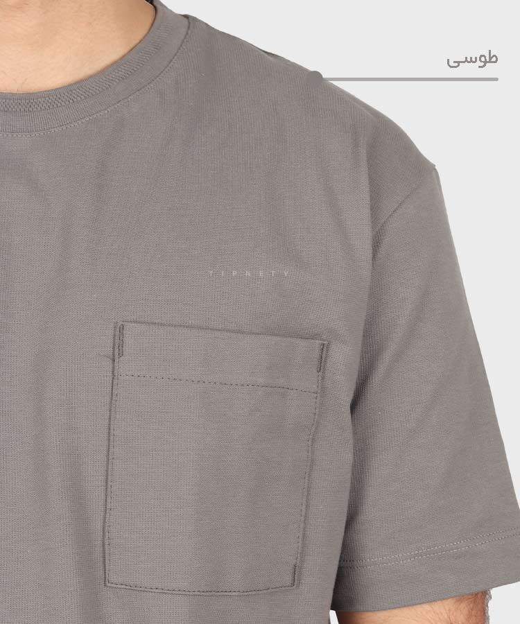                                                                 طوسی سفید سورمه ای مشکی آبی چرک زرشکی روشن سبز آبی تیشرت لش 2530  - تصویر 13