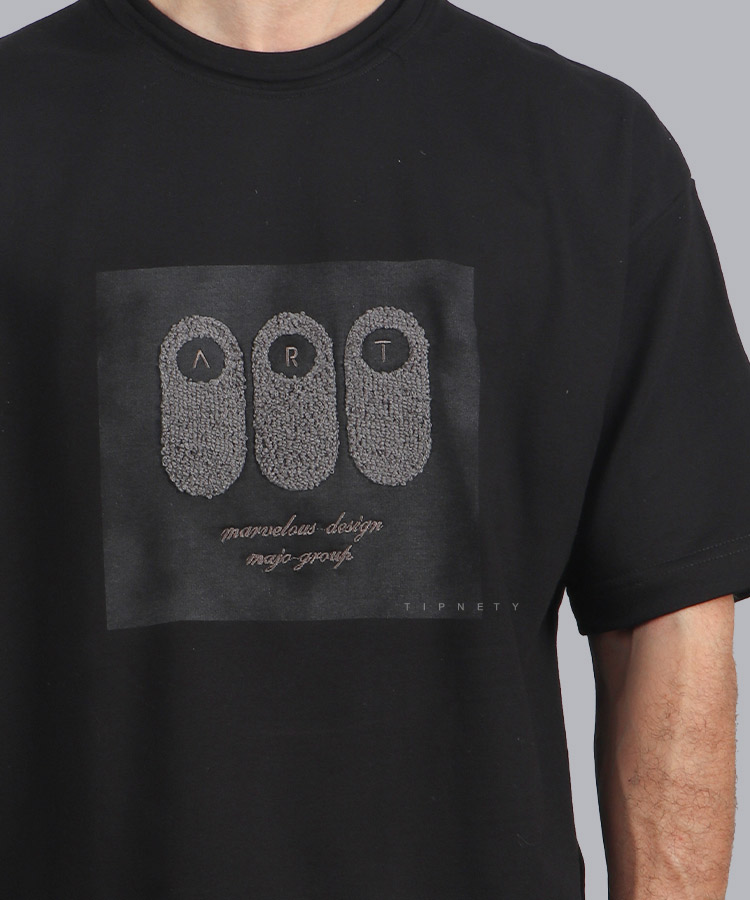                                                                                                                                                 مشکی شیری کرم سبز آبی تیشرت لش 2255  - تصویر 4