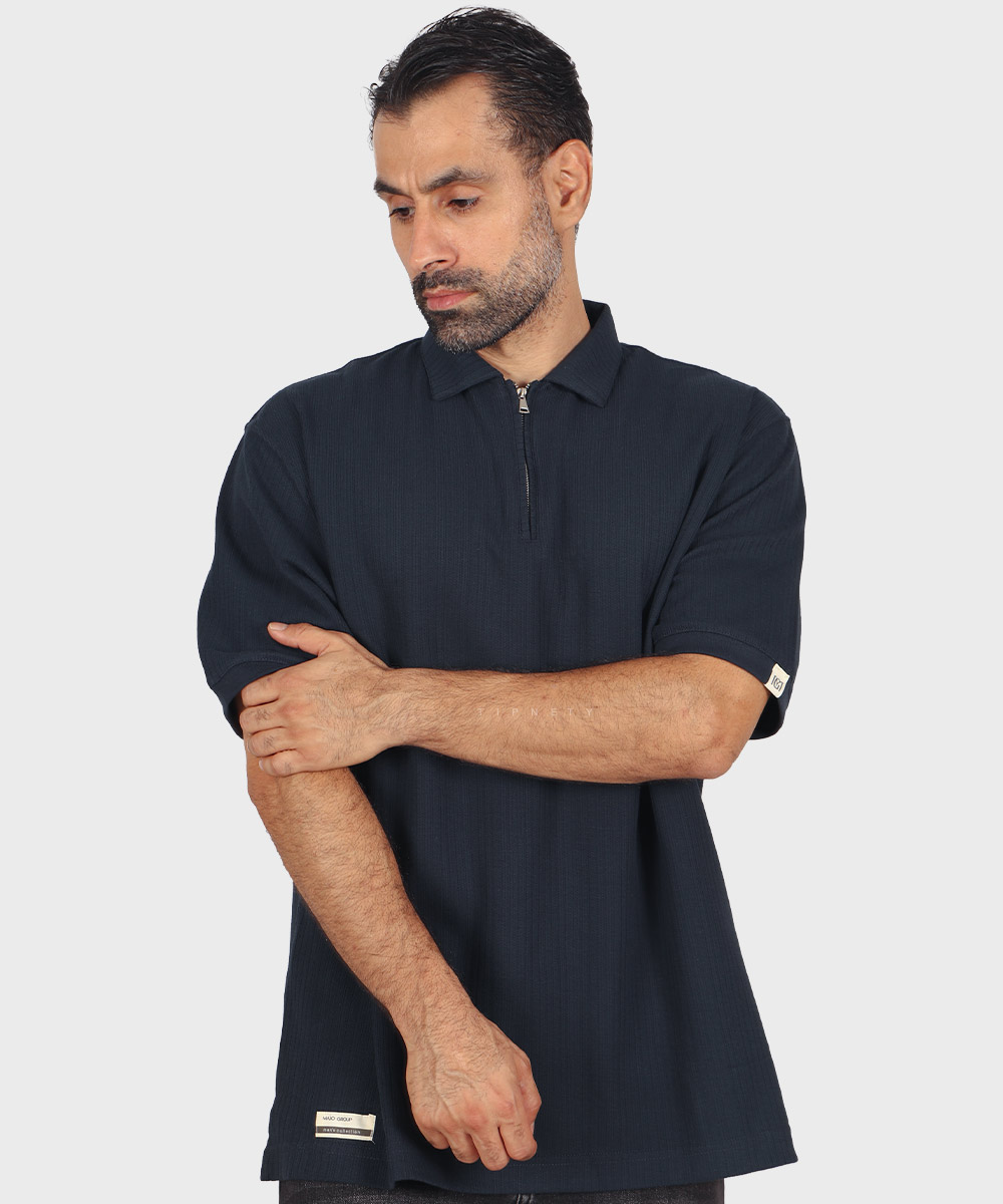             صدری مشکی کرم سورمه ای شیری تیشرت یقه دار 4208  - تصویر 18