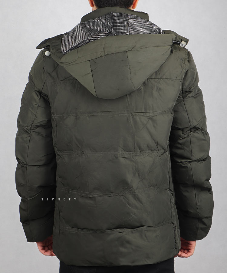                                                                       سورمه ای لجنی مشکی سبز زمستانه کاپشن 7065  - تصویر 4